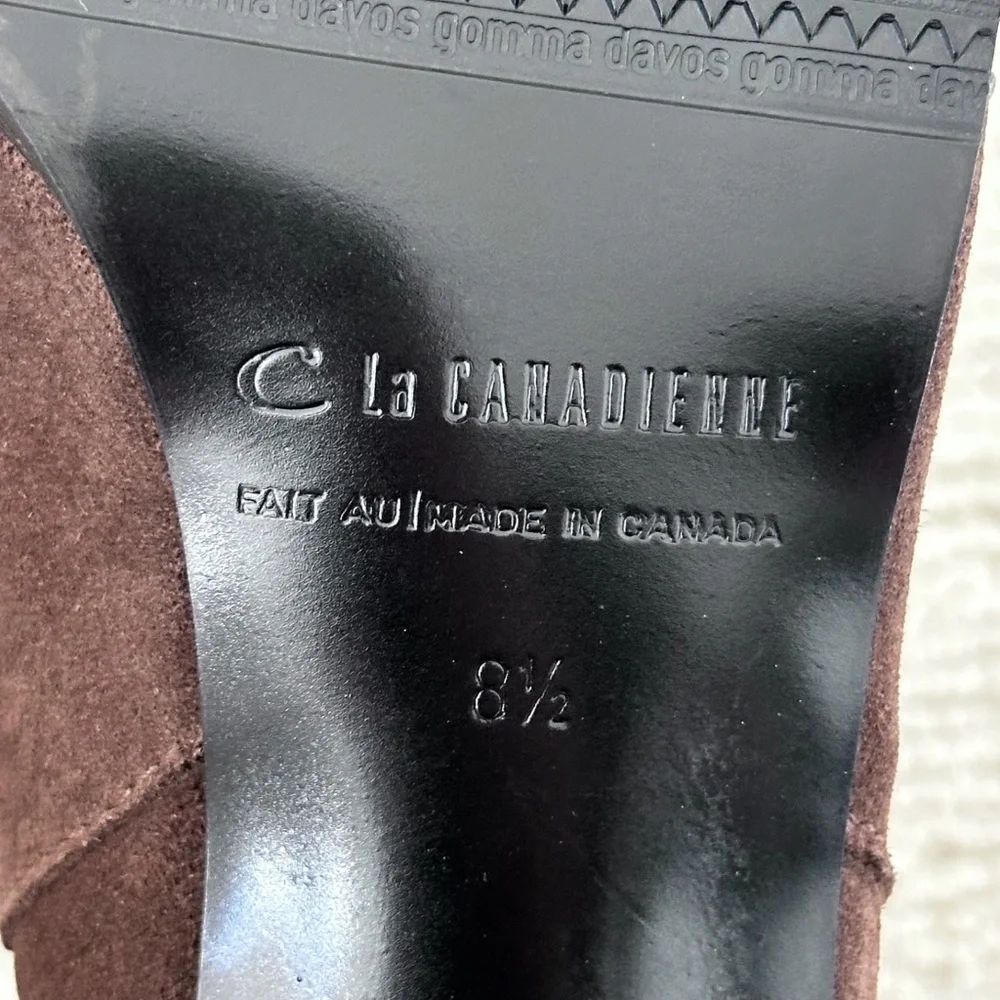 LA CANADIENNE NWOB Andrea Women’s 8.5 Chocolate Brown Boots Suede Autumnal Corp